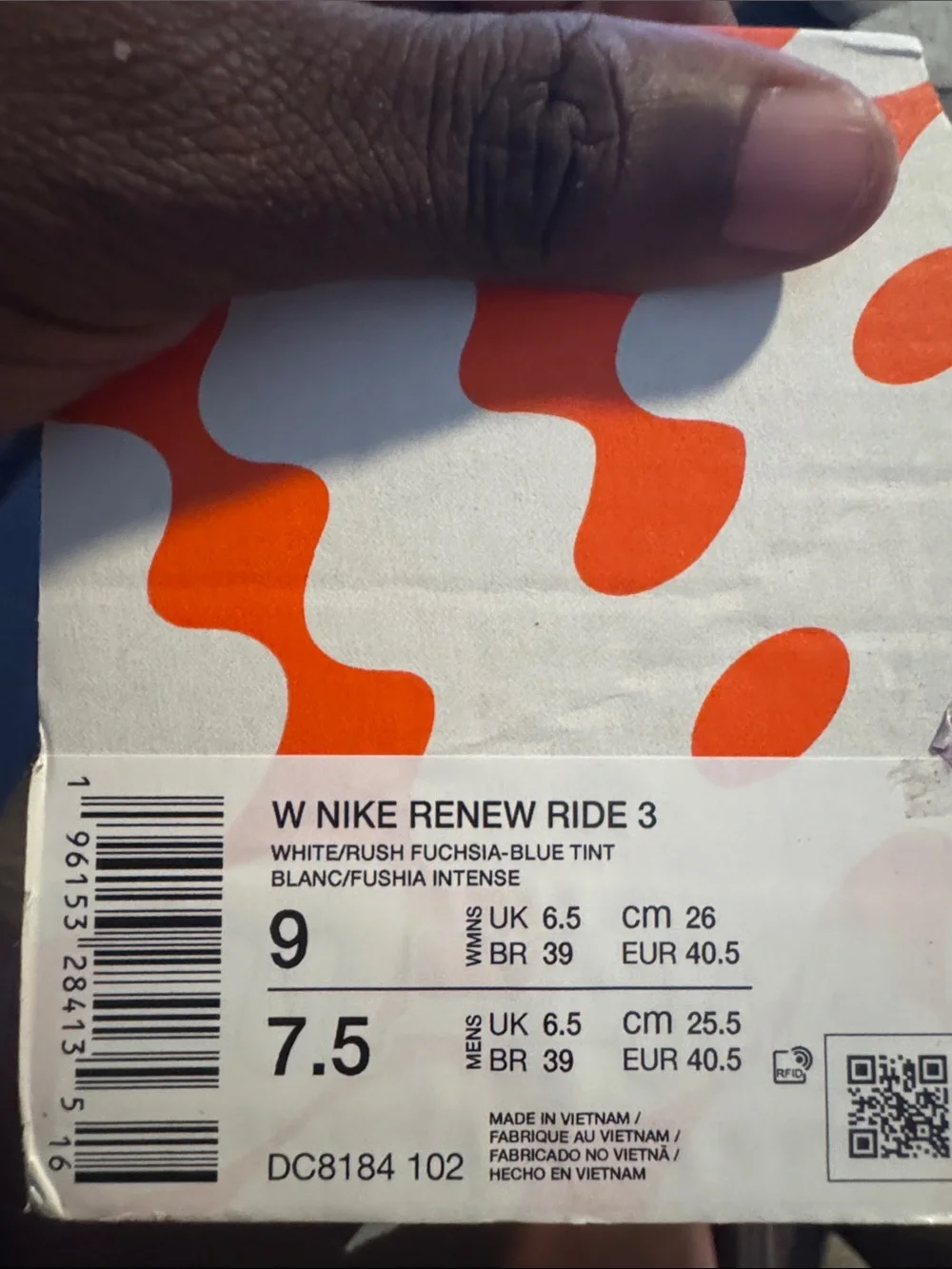 Nike Renew Ride 3 'White Rush Fuchsia' DC8184-102